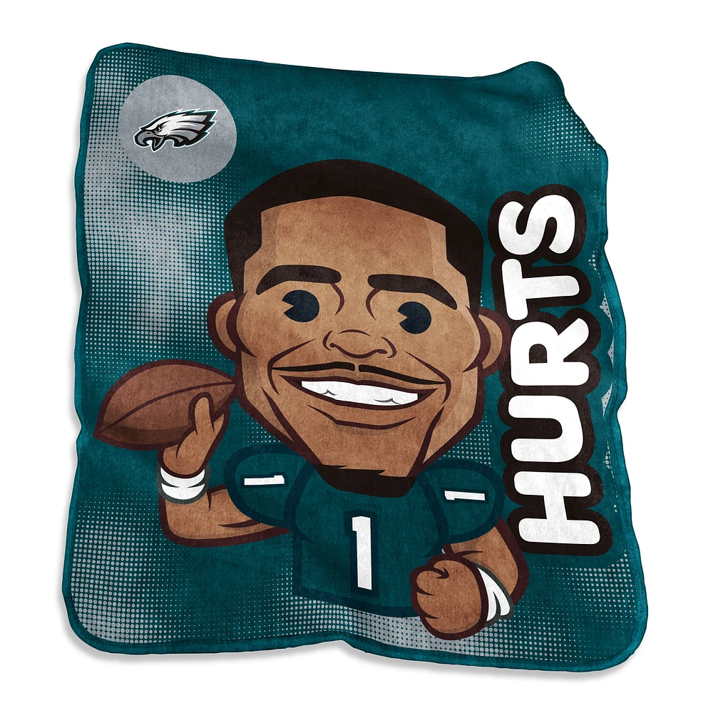 Jalen Hurts Philadelphia Eagles 50" x 60" Player Caricature Throw Blanket