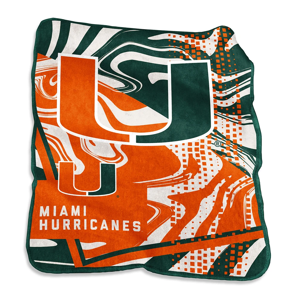 Miami Hurricanes 50" x 60" Swirl Raschel Throw Blanket