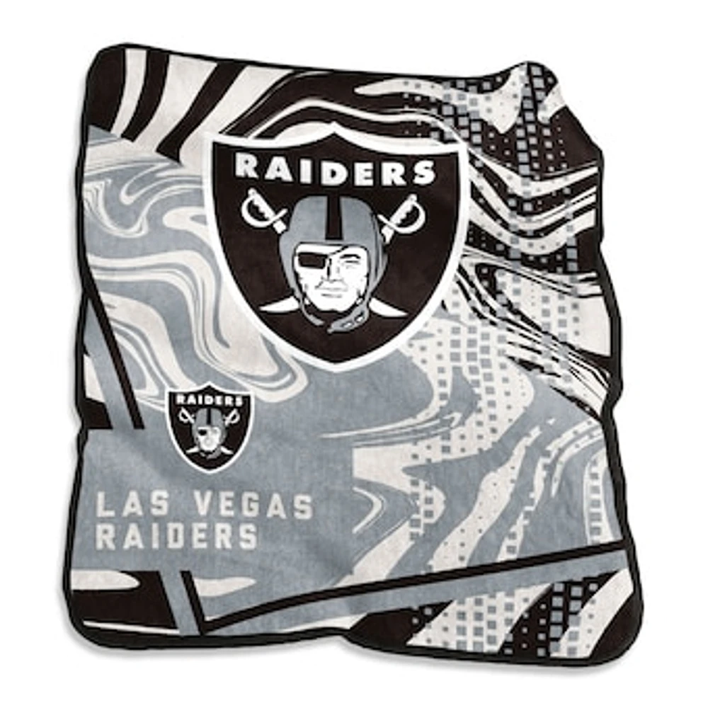 Las Vegas Raiders 50" x 60" Swirl Raschel Throw Blanket