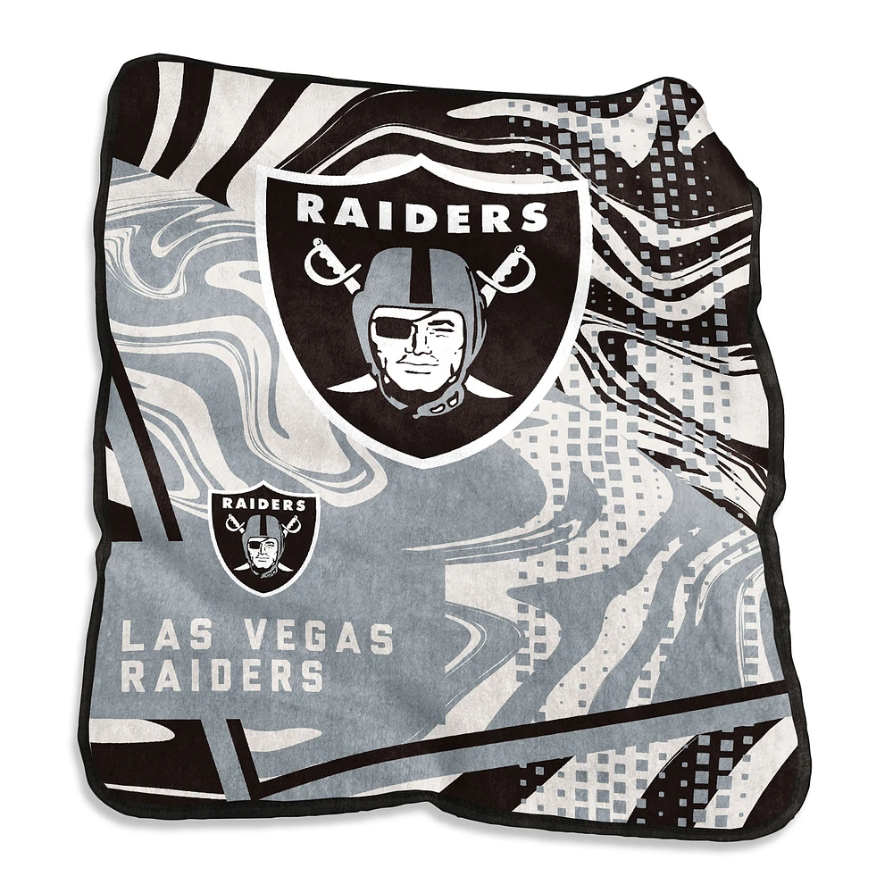 Las Vegas Raiders 50" x 60" Swirl Raschel Throw Blanket