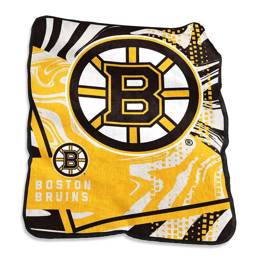 Boston Bruins 50" x 60" Swirl Raschel Throw Blanket