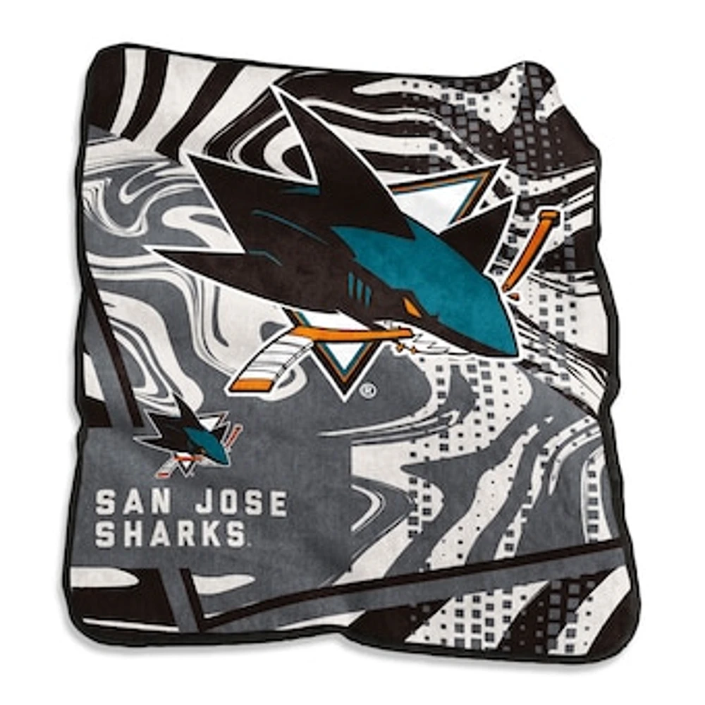 San Jose Sharks 50" x 60" Swirl Raschel Throw Blanket