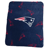 New England Patriots 50" x 60" Repeating Logo Classic Plush Throw Blanket