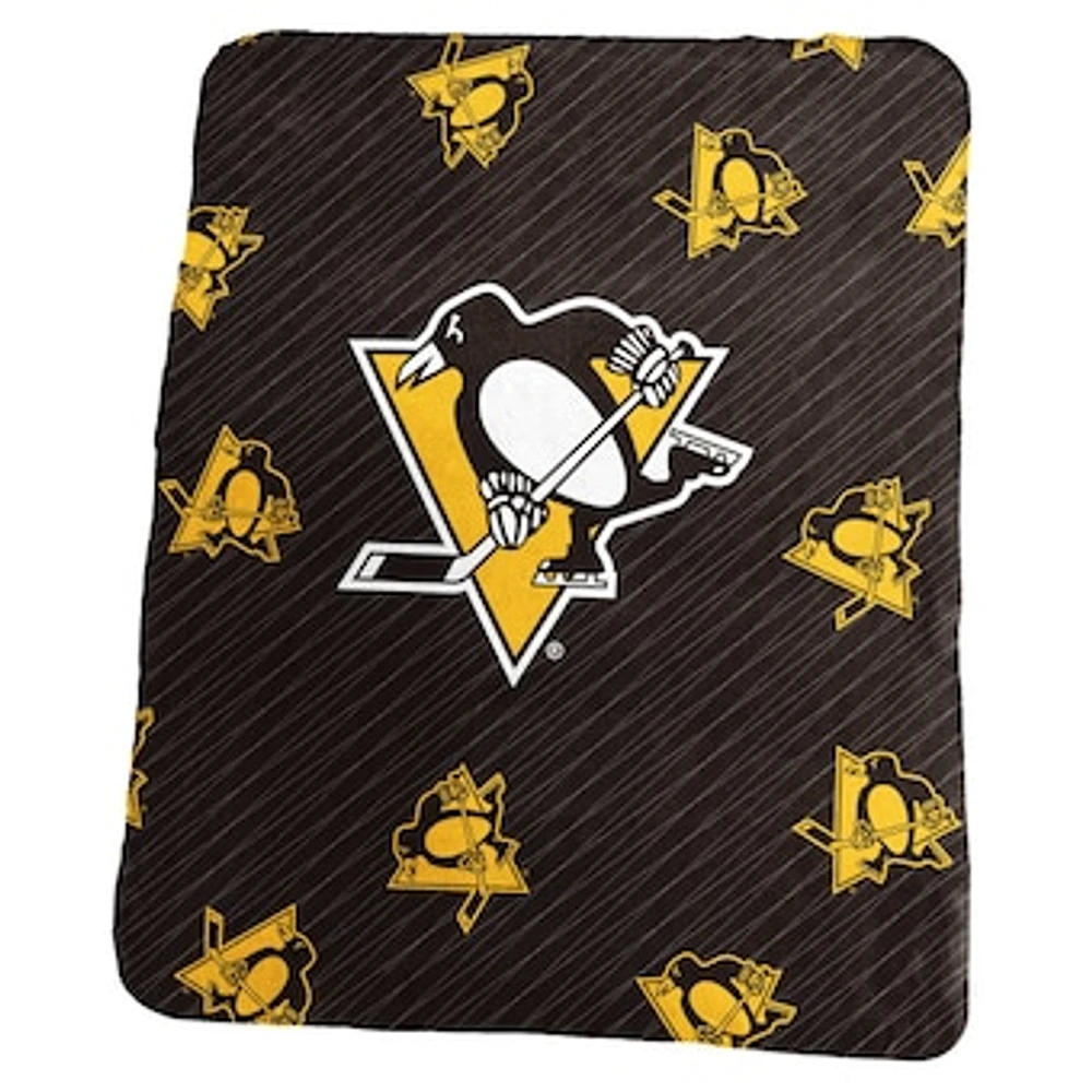 Pittsburgh Penguins 50" x 60" Repeating Logo Classic Plush Throw Blanket