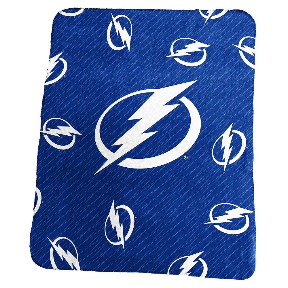 Tampa Bay Lightning 50" x 60" Repeating Logo Classic Plush Throw Blanket