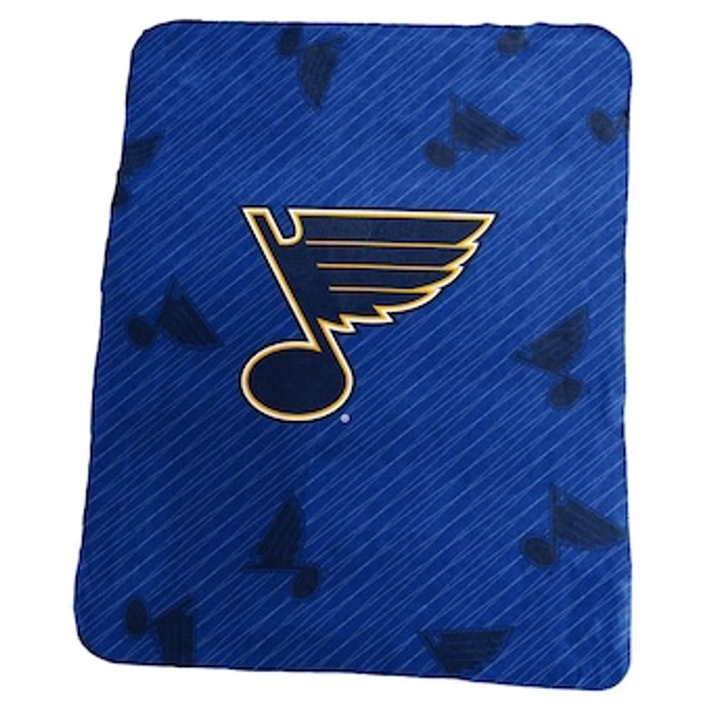 St. Louis Blues 50" x 60" Repeating Logo Classic Plush Throw Blanket