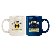 Michigan Wolverines Two-Pack 15oz. Color Mug Set