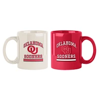 Oklahoma Sooners Two-Pack 15oz. Color Mug Set