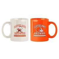 Cleveland Browns Two-Pack 15oz. Color Mug Set