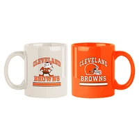 Cleveland Browns Two-Pack 15oz. Color Mug Set