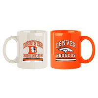 Denver Broncos Two-Pack 15oz. Color Mug Set