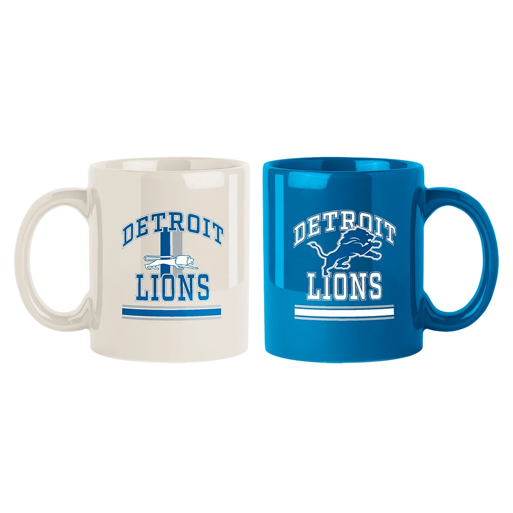 Detroit Lions 2-Pack 15oz. Color Mug Set