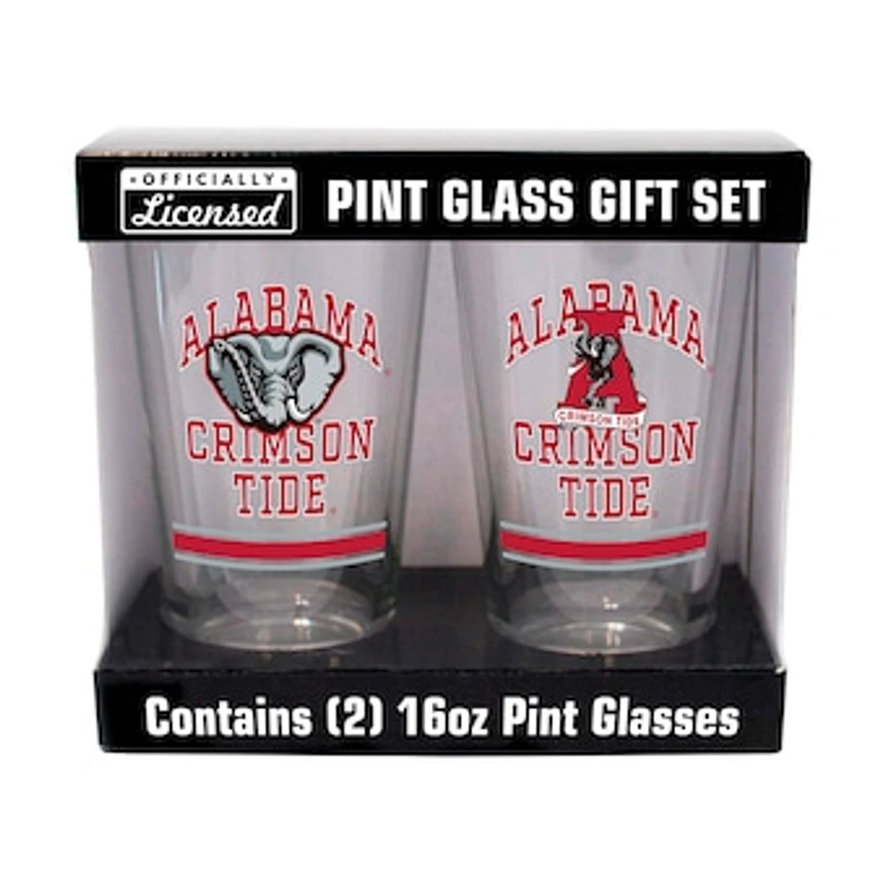 Alabama Crimson Tide 16oz. Pint Glass Two Pack