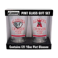 Alabama Crimson Tide 16oz. Pint Glass Two Pack