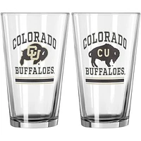 Colorado Buffaloes 16oz. Pint Glass Two Pack