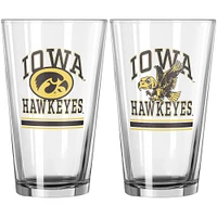 Iowa Hawkeyes 16oz. Pint Glass Two Pack