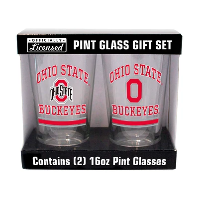 Ohio State Buckeyes 16oz. Pint Glass Two Pack