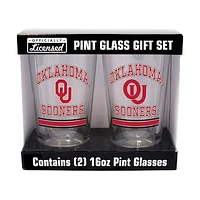 Oklahoma Sooners 16oz. Pint Glass Two Pack