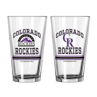 Colorado Rockies 16oz. Pint Glass Two Pack