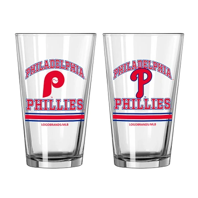 Philadelphia Phillies 16oz. Pint Glass Two Pack