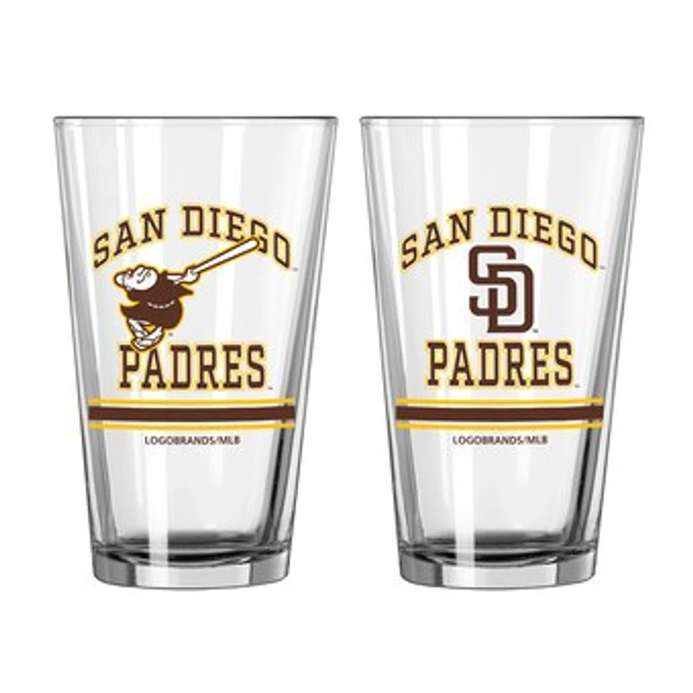 San Diego Padres 16oz. Pint Glass Two Pack