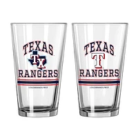 Texas Rangers 16oz. Pint Glass Two Pack