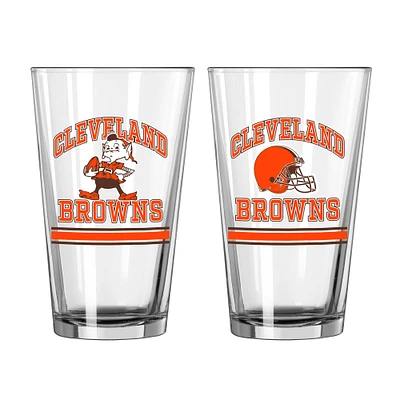 Cleveland Browns 16oz. Pint Glass Two Pack