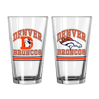 Denver Broncos 16oz. Pint Glass Two Pack