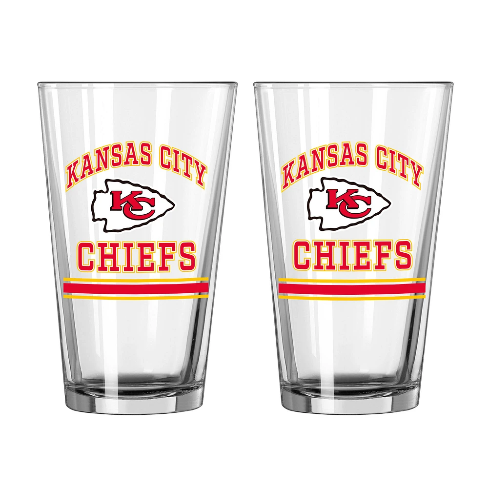 Kansas City Chiefs 16oz. Pint Glass Two Pack