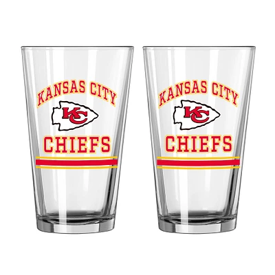 Kansas City Chiefs 16oz. Pint Glass Two Pack