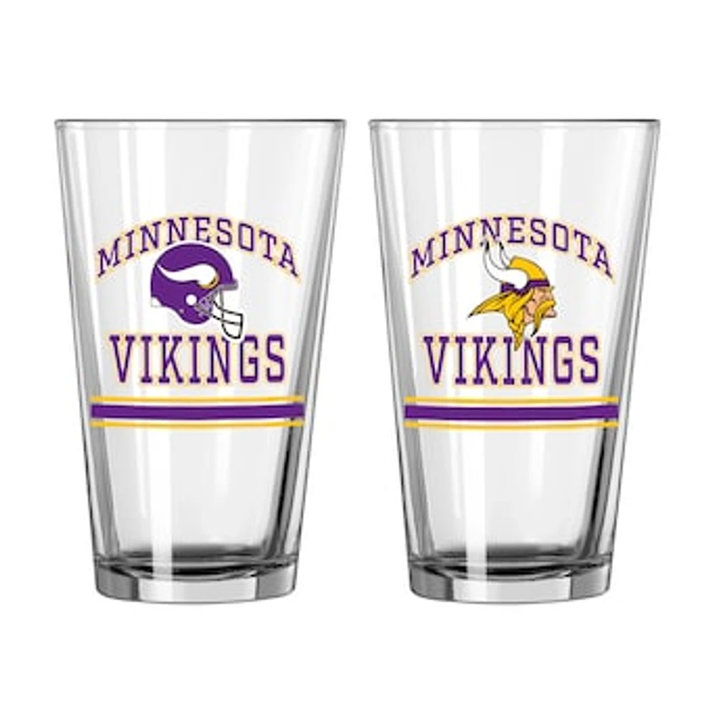 Minnesota Vikings 16oz. Pint Glass Two Pack