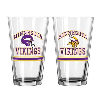 Minnesota Vikings 16oz. Pint Glass Two Pack