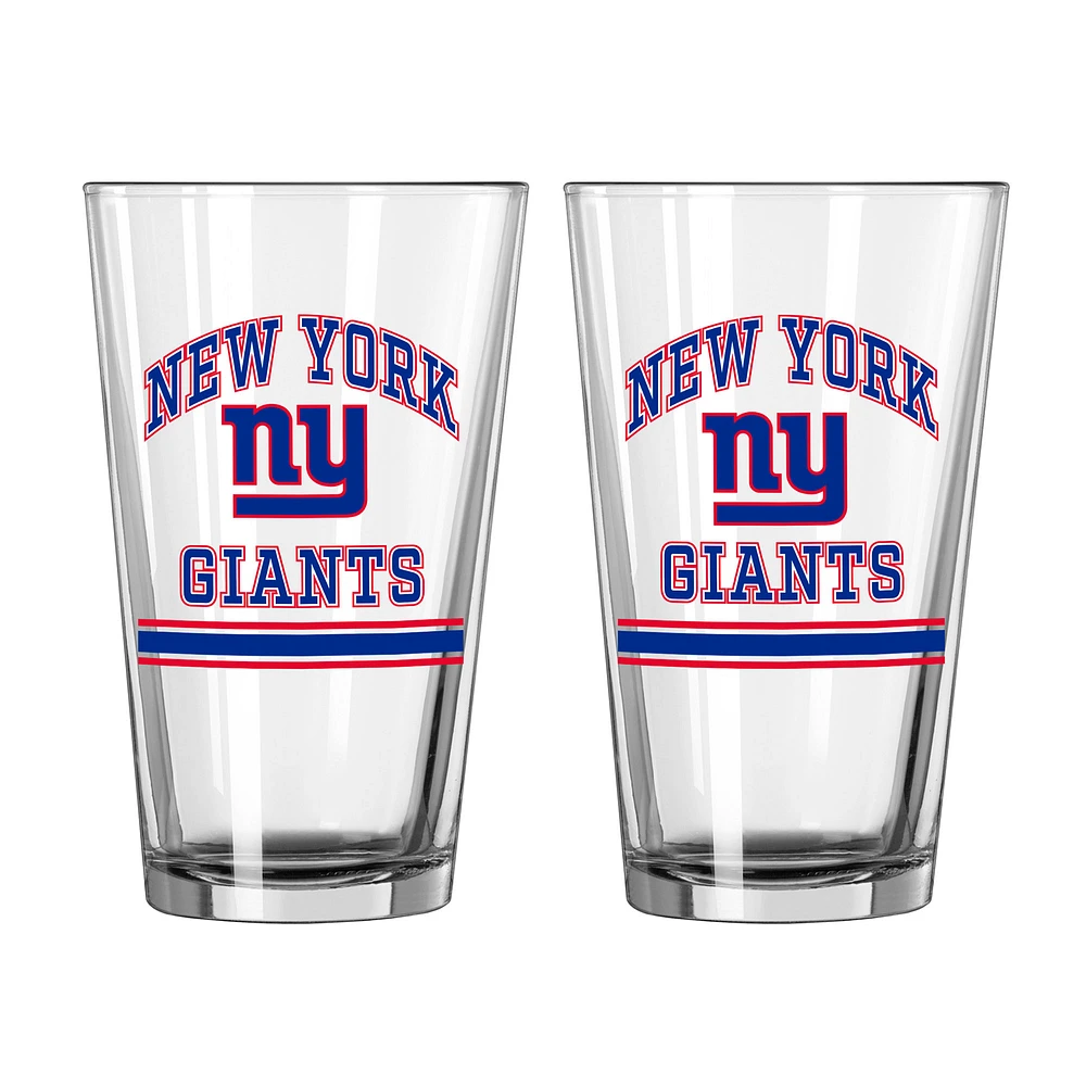 New York Giants 16oz. Pint Glass Two Pack