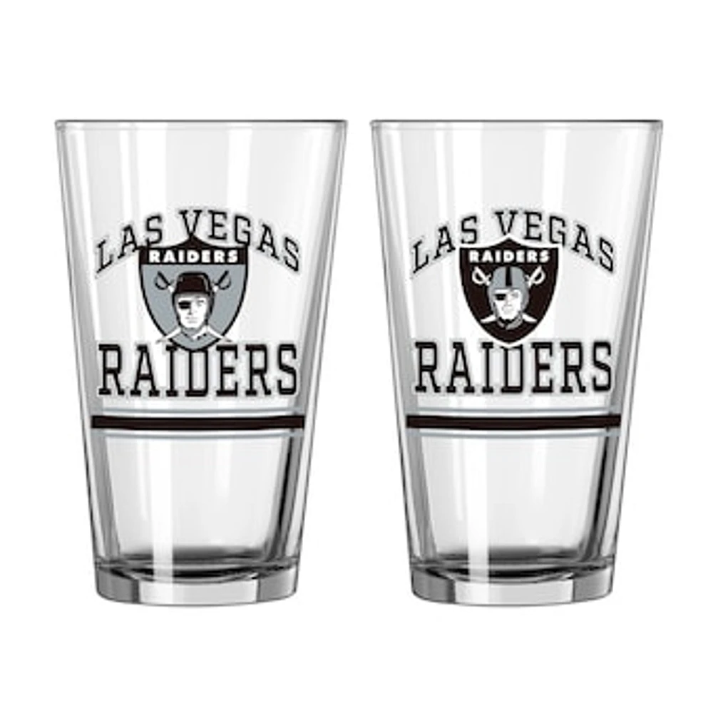 Las Vegas Raiders 16oz. Pint Glass Two Pack