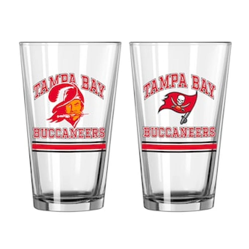 Tampa Bay Buccaneers 16oz. Pint Glass Two Pack