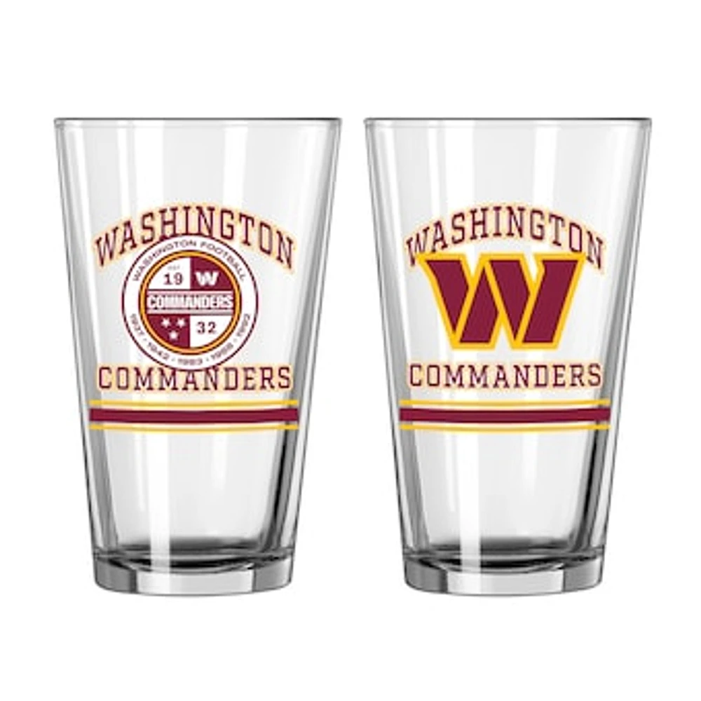 Washington Commanders 16oz. Pint Glass Two Pack