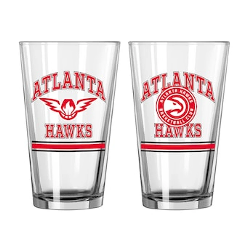 Atlanta Hawks 16oz. Pint Glass Two Pack