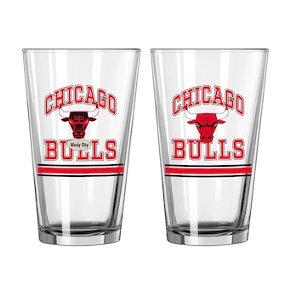 Chicago Bulls 16oz. Pint Glass Two Pack