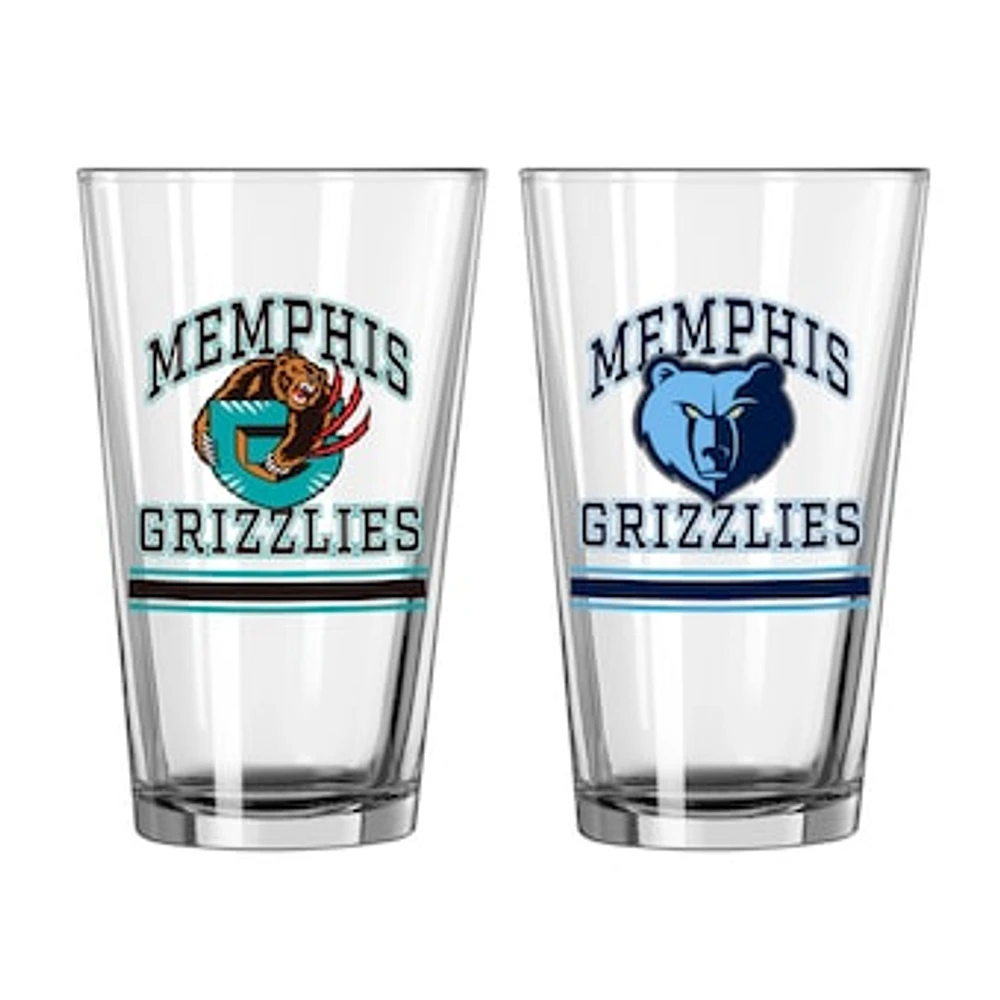 Memphis Grizzlies 16oz. Pint Glass Two Pack