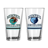 Memphis Grizzlies 16oz. Pint Glass Two Pack