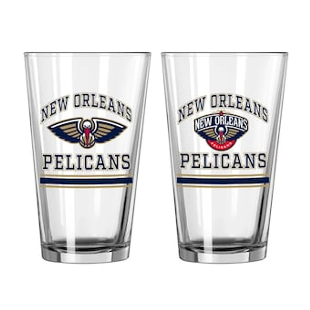 New Orleans Pelicans 16oz. Pint Glass Two Pack