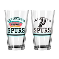 San Antonio Spurs 16oz. Pint Glass Two Pack