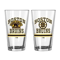 Boston Bruins 16oz. Pint Glass Two Pack