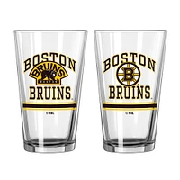 Boston Bruins 16oz. Pint Glass Two Pack