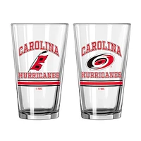 Carolina Hurricanes 16oz. Pint Glass Two Pack