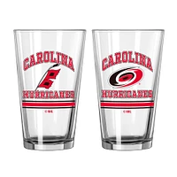 Carolina Hurricanes 16oz. Pint Glass Two Pack