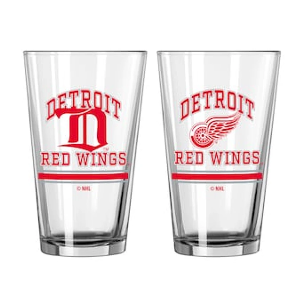 Detroit Red Wings 16oz. Pint Glass Two Pack