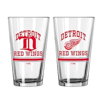 Detroit Red Wings 16oz. Pint Glass Two Pack