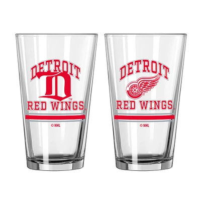 Detroit Red Wings 16oz. Pint Glass Two Pack