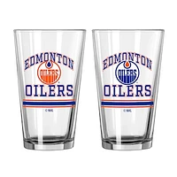 Edmonton Oilers 16oz. Pint Glass Two Pack